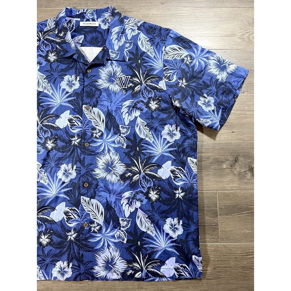 Tommy Bahama Hawaiian Villanova Embroidered Button Down Short Sleeve Shirt XXL - Picture 4 of 13
